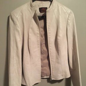 Danier Leather Jacket - Ivory/Cream